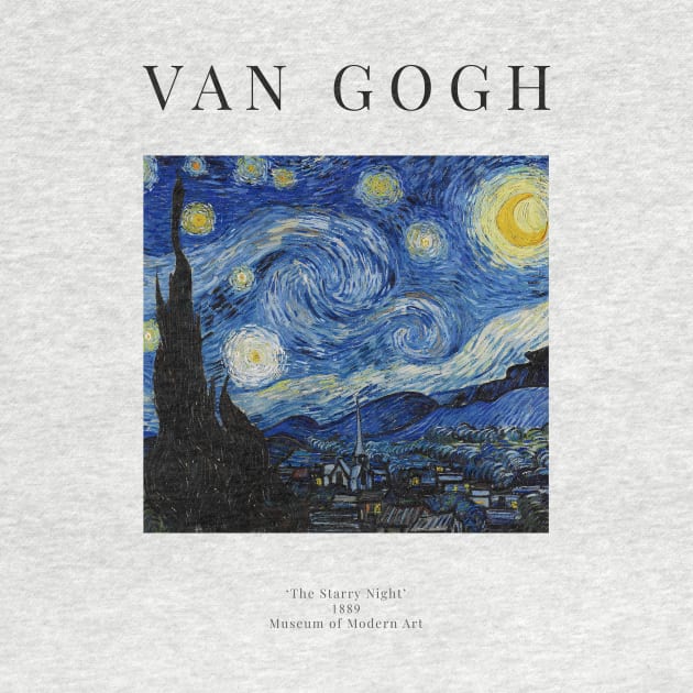 The Starry Night - Vincent Van Gogh - Exhibition Poster by studiofrivolo